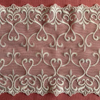 Stretch Lace Hearts White
