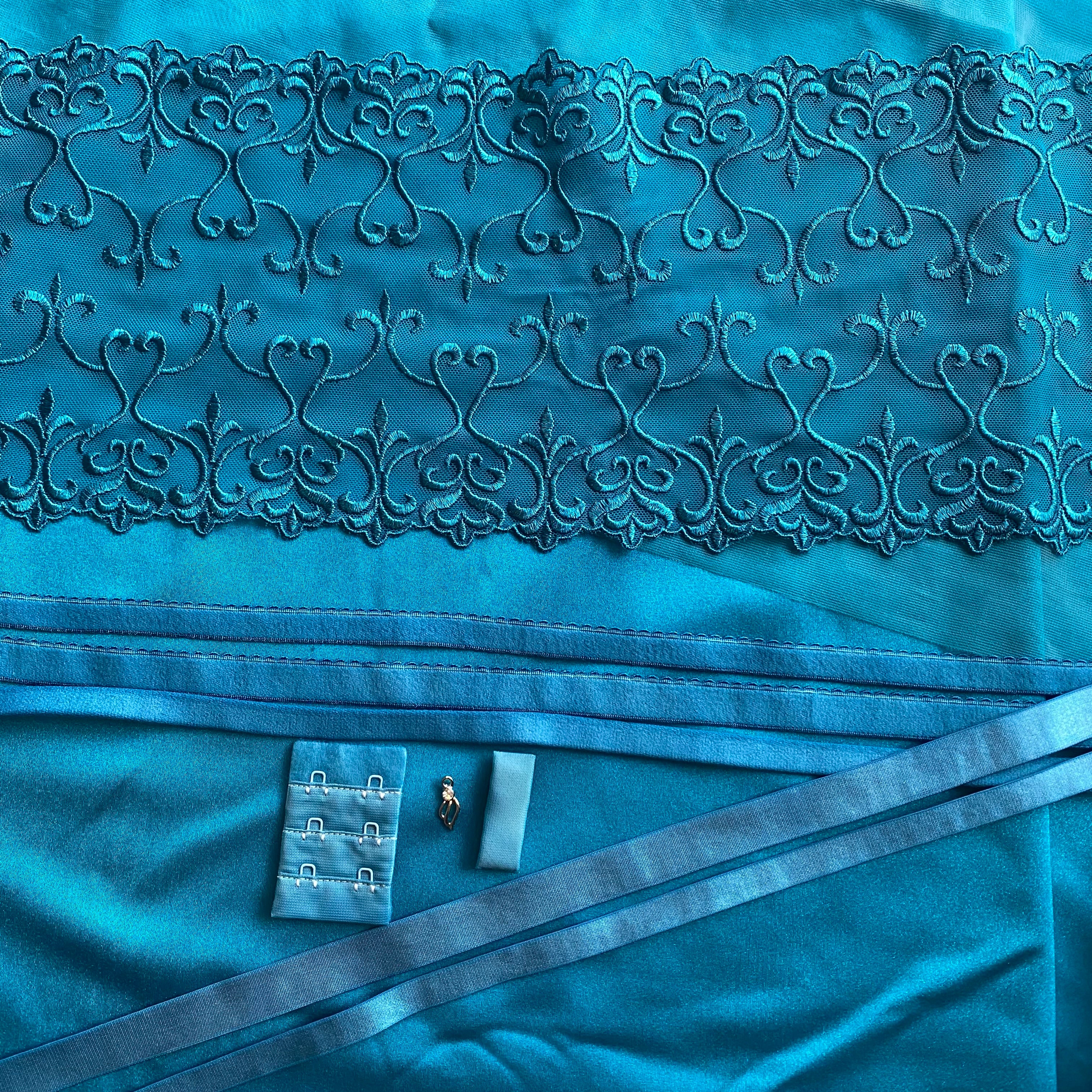 Bra Making Kit - Classic Lace Teal (Limited Edition)