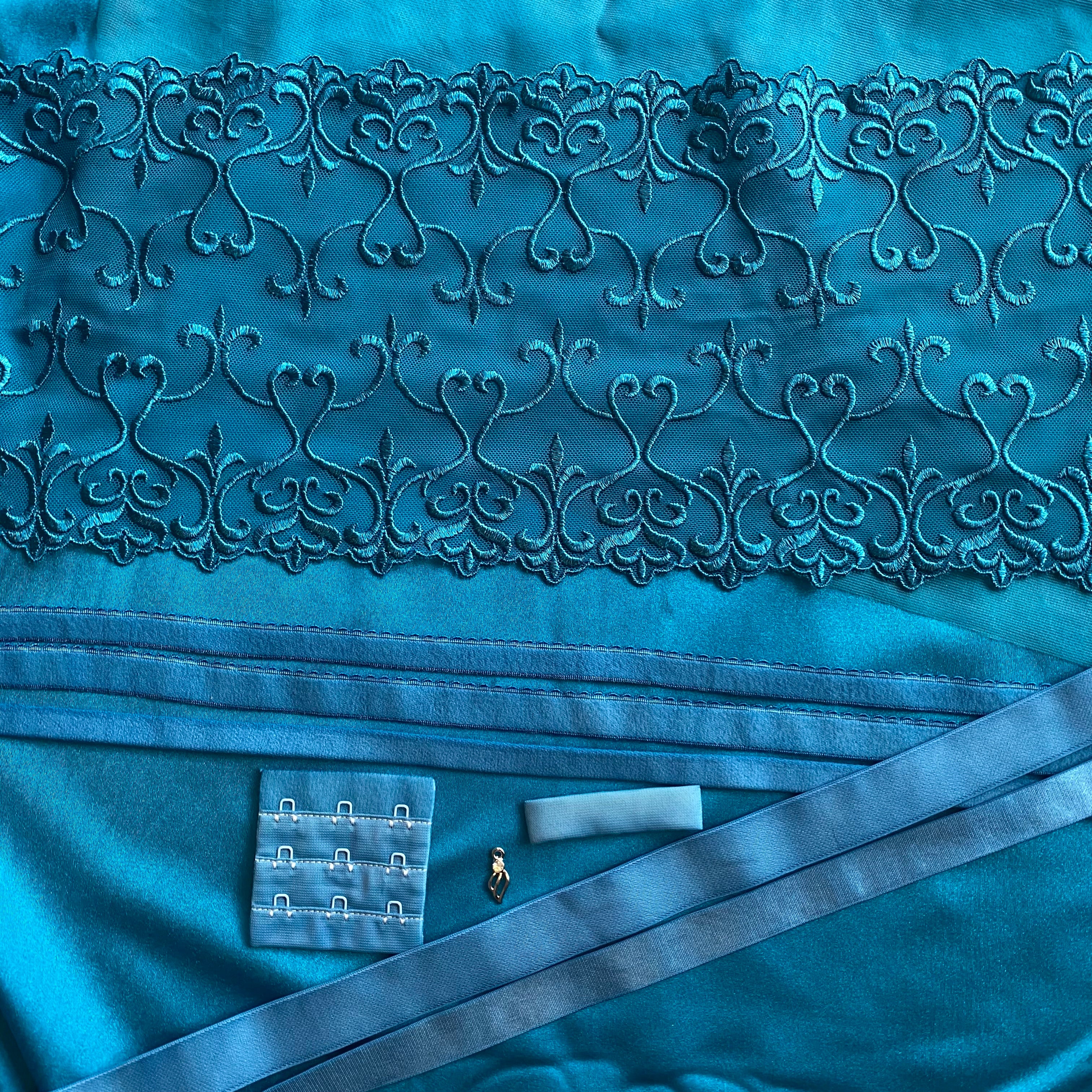 Bra Making Kit - Classic Lace Teal (Limited Edition)