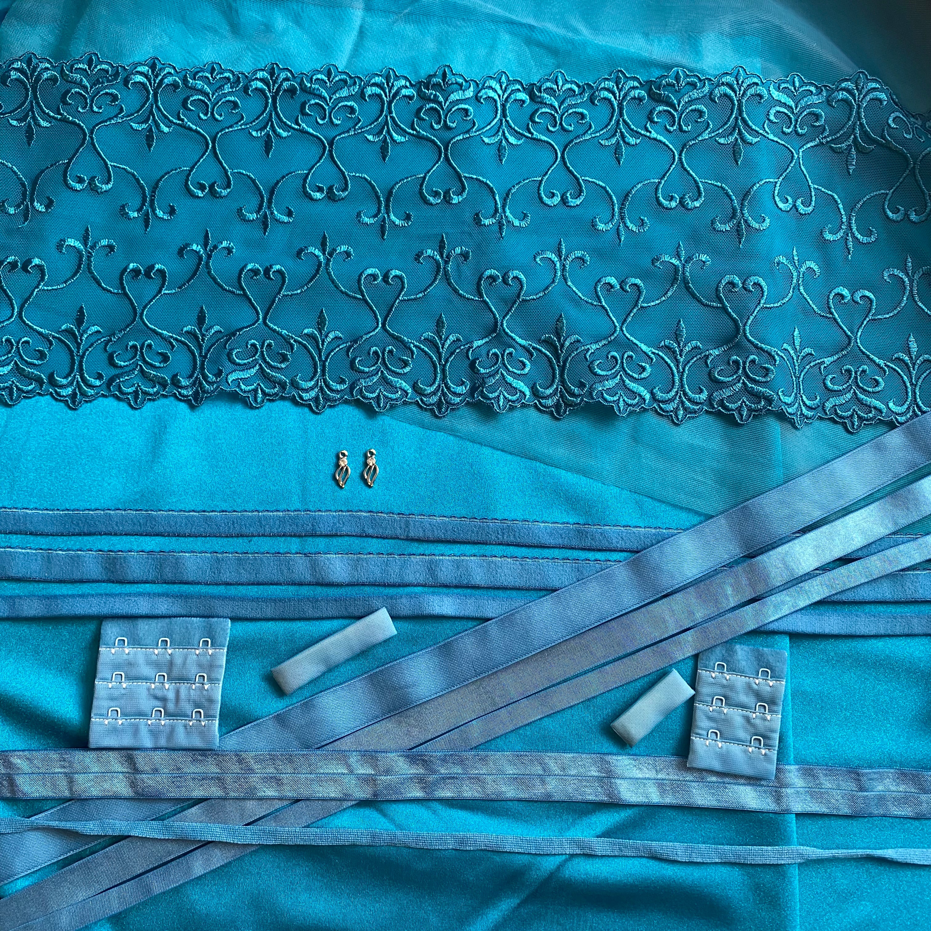 Bra Making Kit - Classic Lace Teal (Limited Edition)