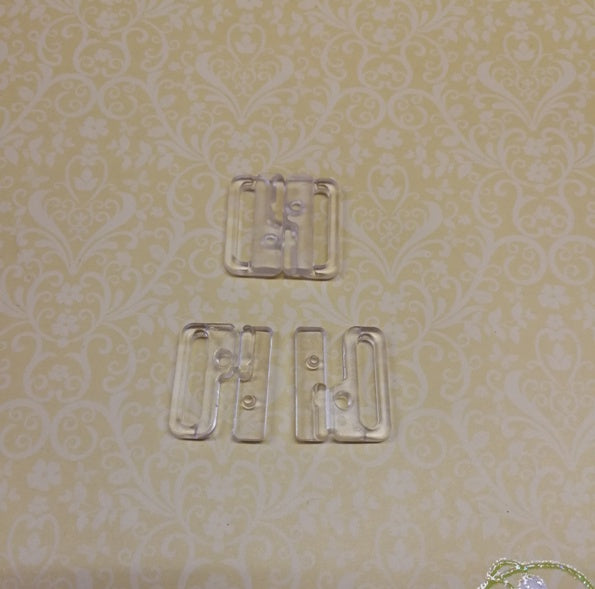 Bikini Clasps 20mm Clear