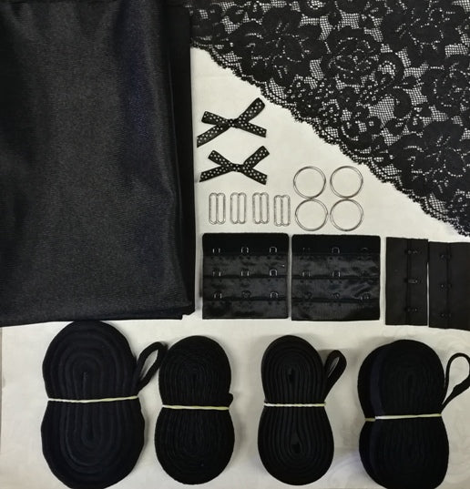 Bra Making Kit - Black Lace