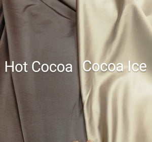 Laminated stretch fabric hot cocoa (cotton lycra)