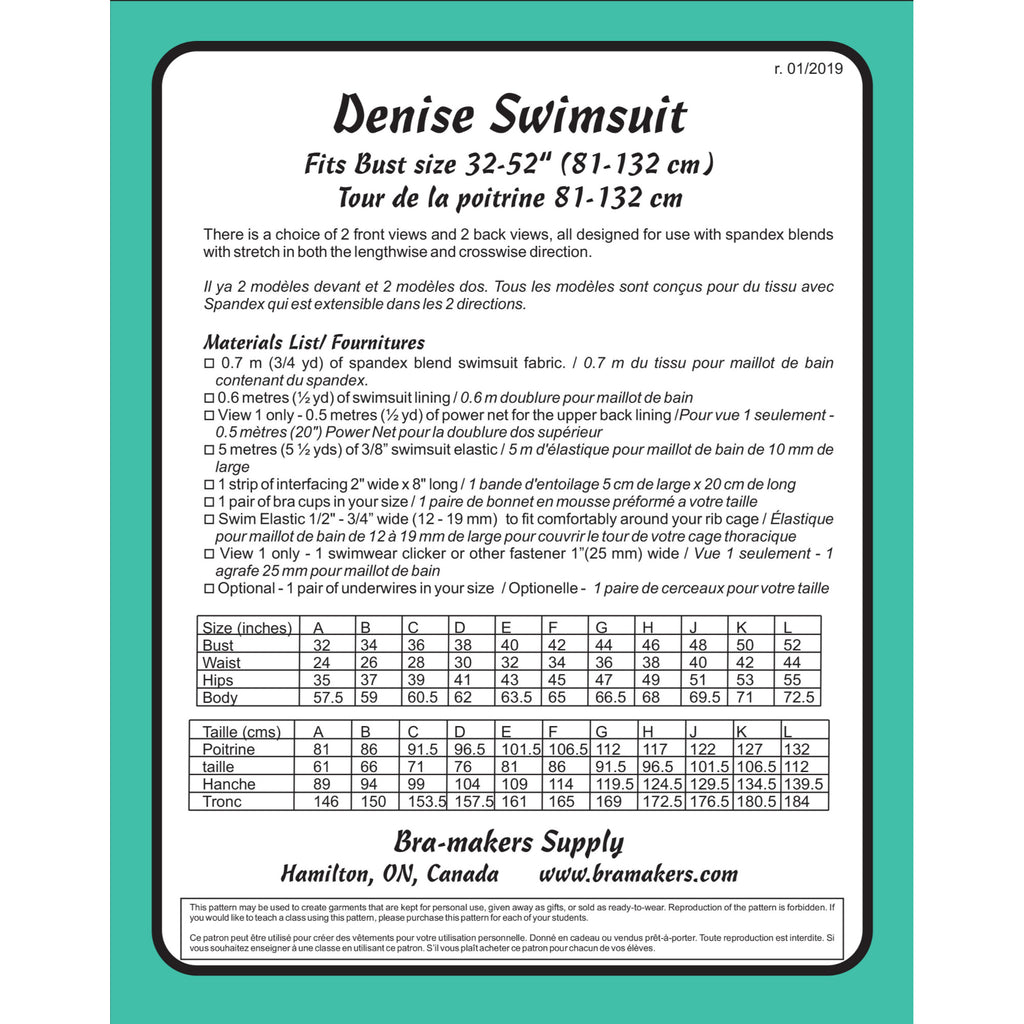 Denise Swimsuit Pattern