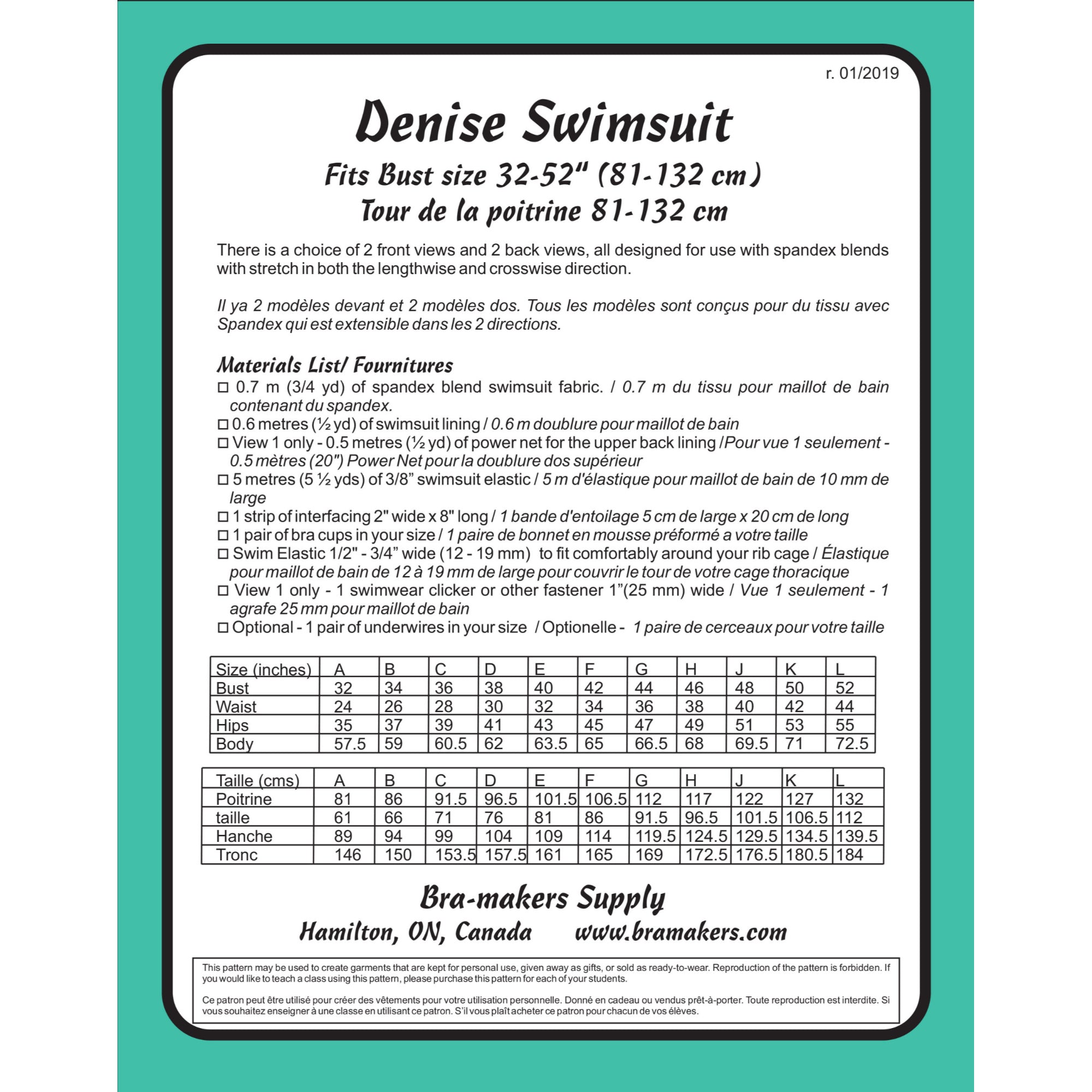 Denise Swimsuit Pattern