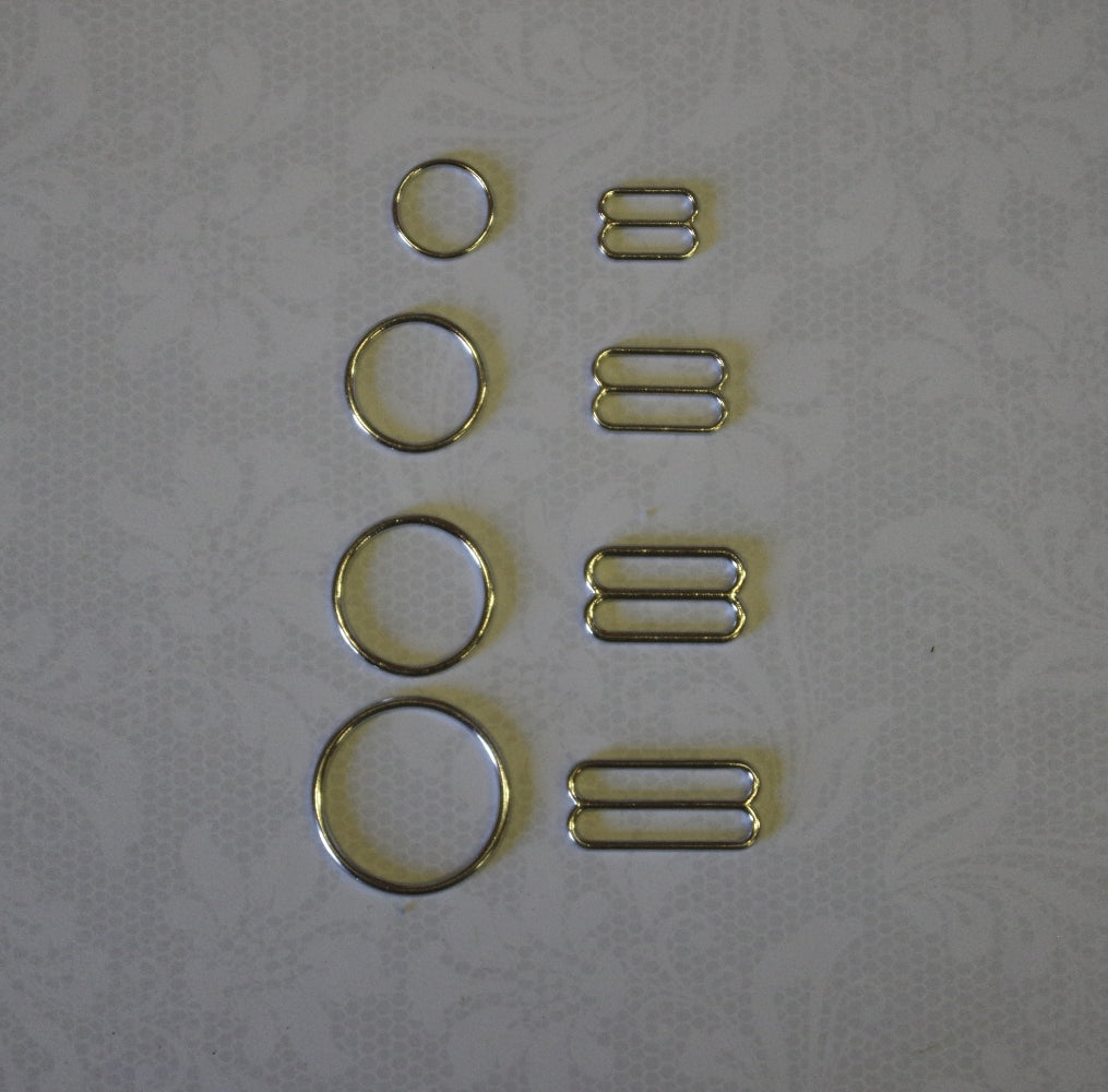 Silver Metal Rings and Sliders Sets