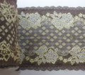 Stretch Lace Brown and Gold