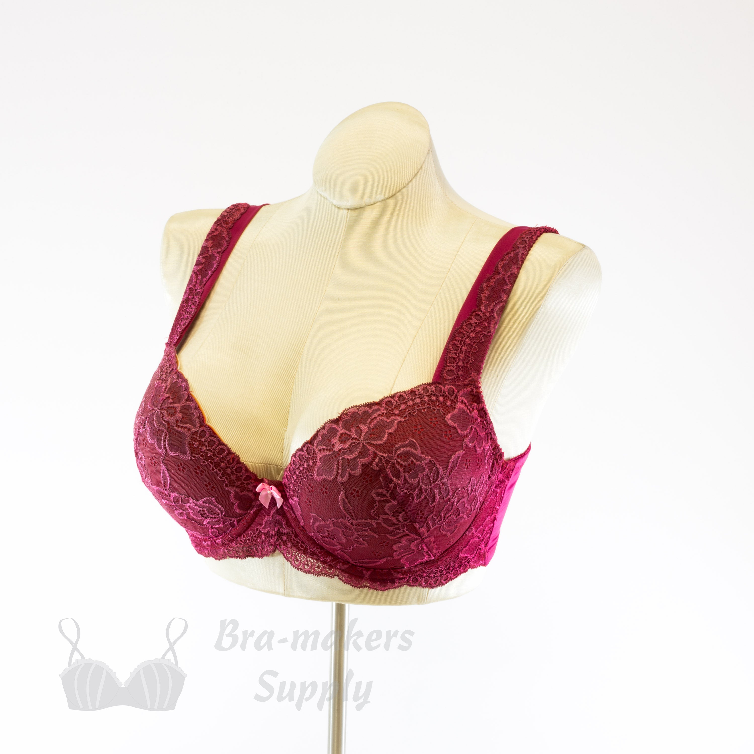 T-Shirt Foam Cup Bra With Lace Pattern
